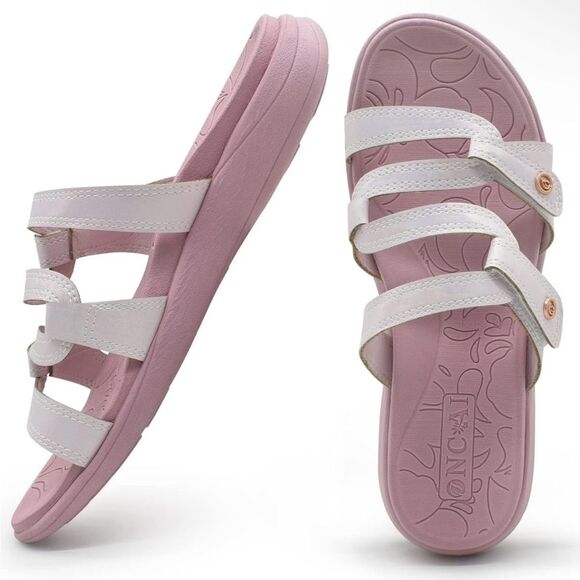 ONCAI Sandals Adjustable Soft Cushion Thick Soles women’s Sz 9 US /40 EU Pink - Picture 2 of 16